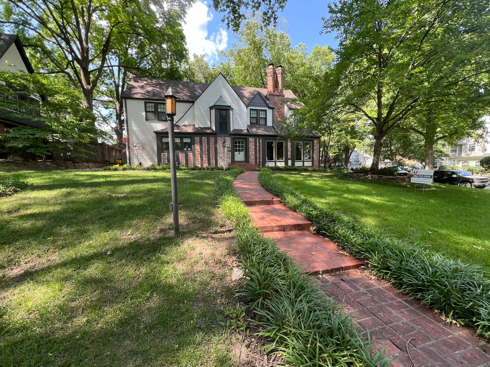 Tudor cottage with brick
